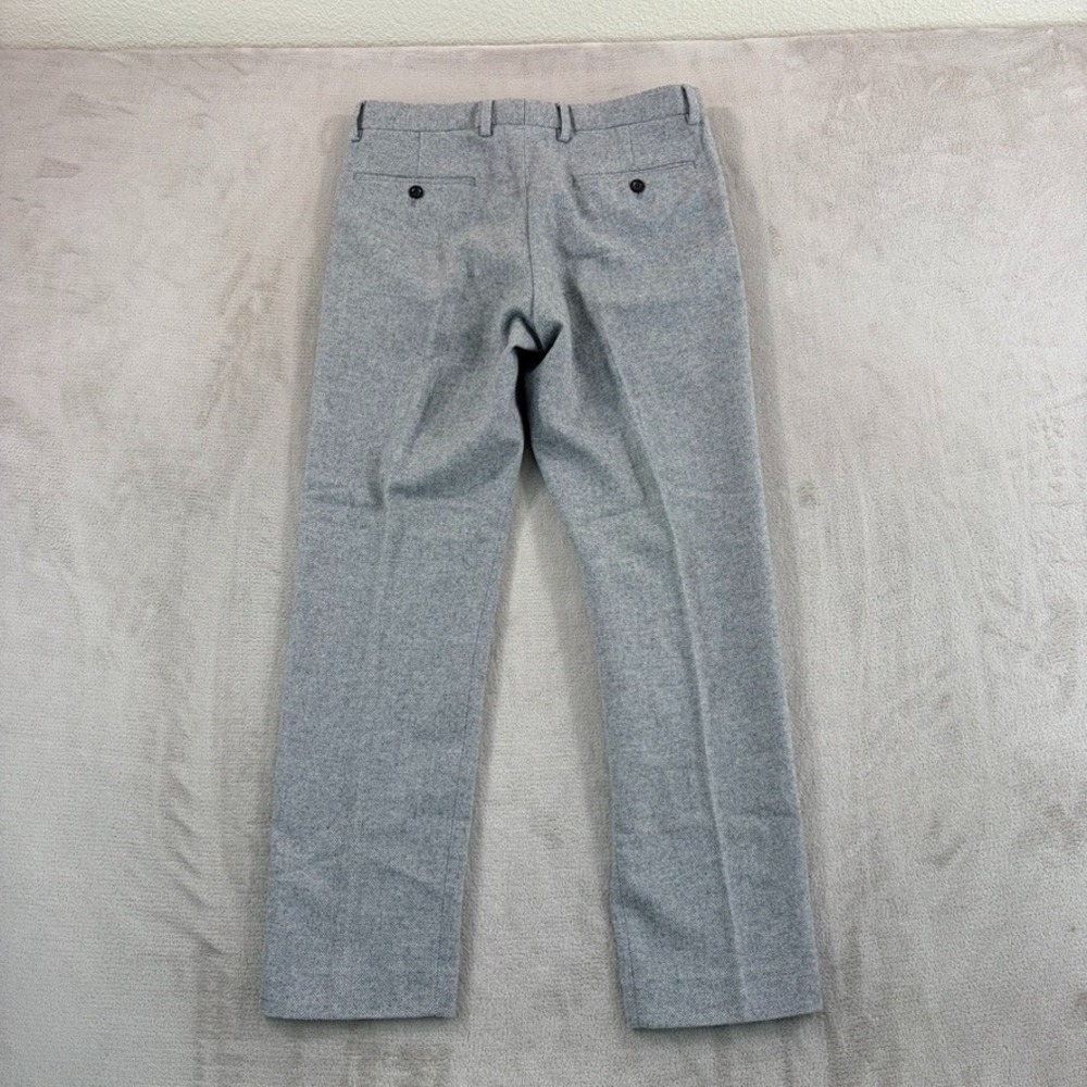J.Crew Bowery Herringbone Wool Blend Dress Pants in‎ Grey Men 30x29 Classic Fit - Picture 4 of 11